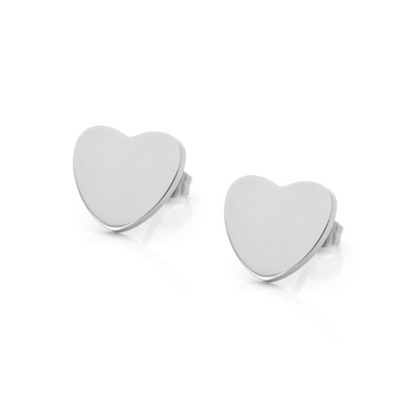 Brinco Mulher Aço Inoxidável Twobrothers heart silver