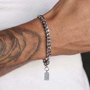 Pulseira para Homem em Aço Inoxidável - marca portuguesa Twobrothers - Pulseira El Paso - Pulseiras masculinas com estilo - Pulseiras em aço inoxidável para homem