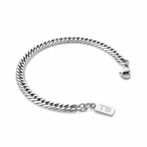 Pulseira para Homem em Aço Inoxidável -Pulseira simples para homem - marca portuguesa Twobrothers - Pulseira Oakland - Pulseiras masculinas com estilo - Pulseiras em aço inoxidável para homem