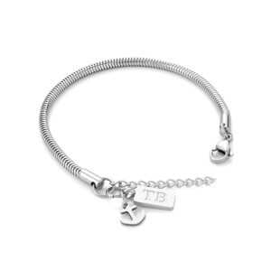 Pulseira com âncora para Mulher em aço inoxidável - Twobrothers Edina - pulseira em aço inoxidável para mulher - pulseira feminina