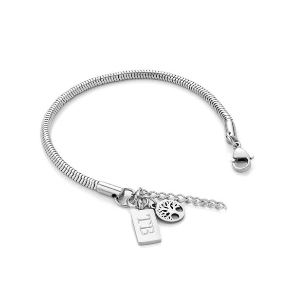 Pulseira com árvore da vida para Mulher em aço inoxidável - Twobrothers Mayo - pulseira em aço inoxidável para mulher - pulseira feminina elegante