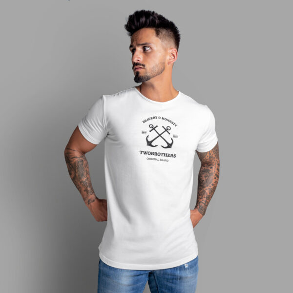 T-Shirt para Homem em Algodão Premium Regular Fit - Twobrothers Fillmore - Frente