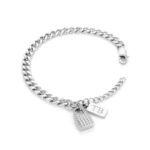 Pulseira com cadeado para Mulher em aço inoxidável - Twobrothers Pulseira Toscana