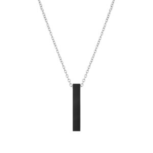 Colar para Mulher em Aço Inoxidável - Colar com pendente elegante em aço inoxidável - Twobrothers Colar Formosa - Colar Feminino - Pendente Escuro