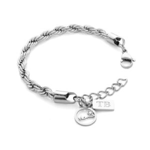 Pulseira para mulher em aço inoxidável - pulseira Lima da marca portuguesa TwoBrothers - Acessório de moda feminino - Acessório em aço inoxidável - pulsei em aço inoxidável para mulher - Pulseira com Mama