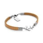 Pulseira Sailor Leather da marca portuguesa Twobrothers. Pulseira constituída por couro castanho e com uma âncora em aço inoxidável.