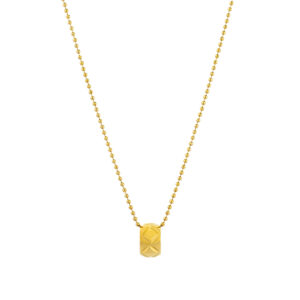 Colar Alyson Gold produzido em aço inoxidável 316L Dourado com pendente em forma de anel elegante dourado da marca Twobrothers.