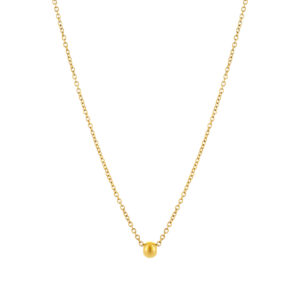 Colar Amelie Gold com pendente em forma de bolinha pequena e elegante Dourada para mulher em aço inoxidável dourado da marca Twobrothers