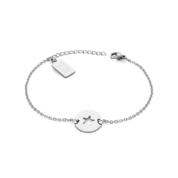 Pulseira Mia para mulher em aço inoxidável com pendente com estrela da marca Twobrothers em Portugal.