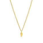 Colar Dourado Davis Wing, para mulher, em aço inoxidável com corrente discreta e pendente de uma asa, da Twobrothers.