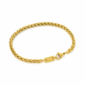 Pulseira Dourada Collin para homem em aço inoxidável Dourado para um estilo simples e discreto da marca twobrothers em portugal.